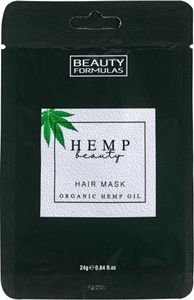 Beauty Formulas Beauty Formulas Hemp Beauty Maska do włosów z organicznym olejem konopnym 24g 1