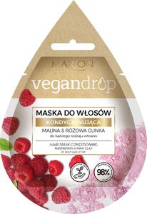 Marion Marion Vegan Drop Maska do włosów kondycjonująca Malina& Różowa Glinka 20ml 1