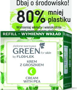 FLOSLEK Green for Skin krem z groszkiem na noc odżywczy Refill 1