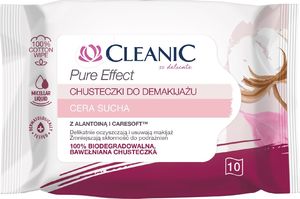 Cleanic Pure Effect Chusteczki Do Demakijażu Cera Sucha 10 Sztuk 1