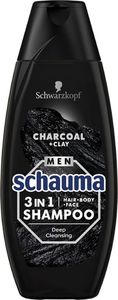 Schwarzkopf Schwarzkopf Schauma Men Szampon oczyszczający 3w1 Charcoal 400ml 1