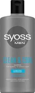 Syoss Syoss Men Clean & Cool Szampon odświeżający - włosy normalne i przetłuszczające 440ml 1