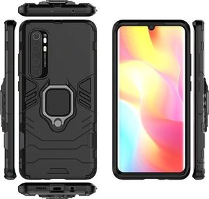 Alogy Alogy Etui na telefon Stand Ring Armor do Xiaomi Mi Note 10 Lite czarne uniwersalny 6