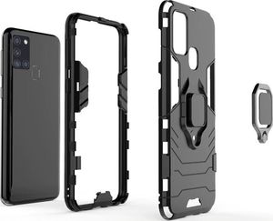 Alogy Alogy Etui na telefon Stand Ring Armor do Samsung Galaxy A21s czarne uniwersalny 5
