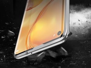 Dr.Fit Etui na telefon magnetyczne Dr.Fit szklane do Huawei P40 Lite Srebrne uniwersalny 5