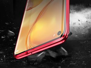 Dr.Fit Etui na telefon magnetyczne Dr.Fit szklane do Huawei P40 Lite Czerwone uniwersalny 5