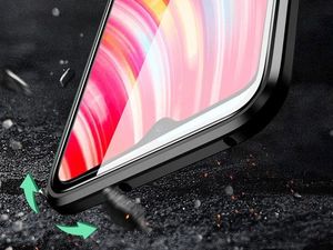 Dr.Fit Etui na telefon magnetyczne Dr.Fit szklane do Xiaomi Redmi Note 8T Czarne uniwersalny 3