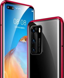 Dr.Fit Etui na telefon magnetyczne Dr.Fit szklane do Huawei P40 Czerwone uniwersalny 2