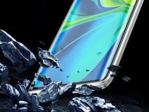 Dr.Fit Etui na telefon magnetyczne Dr.Fit szklane do Xiaomi Mi Note 10/Pro Srebrne uniwersalny 3