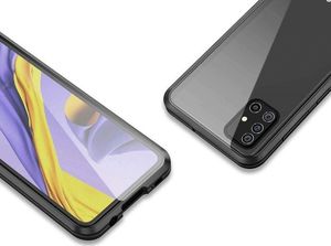 Dr.Fit Etui na telefon magnetyczne Dr.Fit szklane do Samsung Galaxy A71 Czarne uniwersalny 2