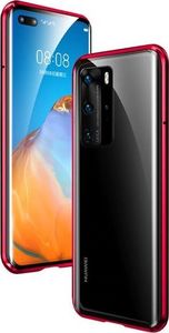 Dr.Fit Etui na telefon magnetyczne Dr.Fit szklane do Huawei P40 Pro Czerwone uniwersalny 2