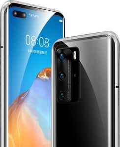 Dr.Fit Etui na telefon magnetyczne Dr.Fit szklane do Huawei P40 Pro Srebrne uniwersalny 3