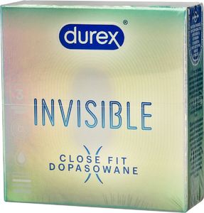 Durex  Durex Prezerwatywy Invisible Close Fit - dopasowane 1op.-3szt 1