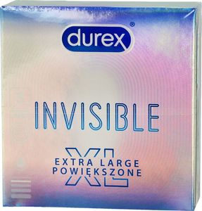 Durex  Durex Prezerwatywy Invisible Extra Large XL - powiększone 1op.-3szt 1
