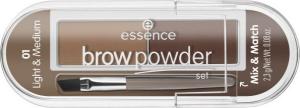 Essence Zestaw do brwi Brow Powder Set 01 Light&Medium 2,3g 1