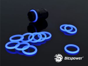 BitsPower O-Ring G1/4", 10 sztuk, UV niebieski (BP-WTP-O10-UVBL) 2