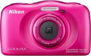 Aparat cyfrowy Nikon Coolpix S33 Różowy + Plecak (VNA852K001) 1