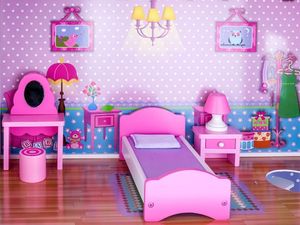 Jokomisiada DUŻY Drewniany domek dla LALEK BARBIE meble (ZA2122) 9
