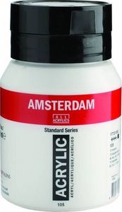 Artequipment Farba akrylowa TALENS AMSTERDAM 500ml 105 - TITANIUM WHITE uniw 1