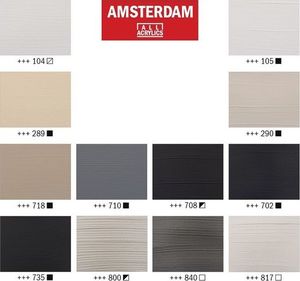 Artequipment TALENS AMSTERDAM ZESTAW 12X20ML GREY COLORS uniw 2