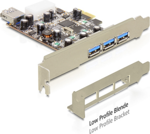 Kontroler Delock PCIe 2.0 x1 - 4x USB 3.0 (89281) 2