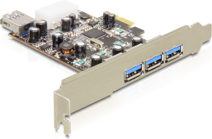 Kontroler Delock PCIe 2.0 x1 - 4x USB 3.0 (89281) 1