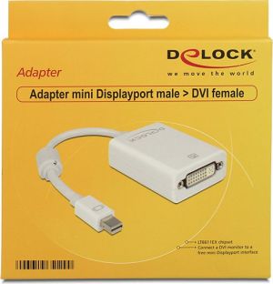 Adapter AV Delock DisplayPort Mini - DVI-I biały (65129) 2