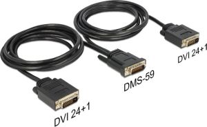 Kabel Delock DMS-59 - DVI-D x2 2m czarny (83496) 1