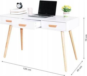 Biurko ModernHome WYJ-039 Białe 120 cm x 45 cm 5