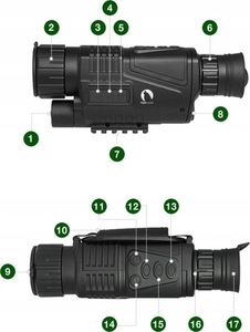 Noktowizor Luxury Noktowizor zasięg 200m ir tophunt NVI480+karta32GB 10
