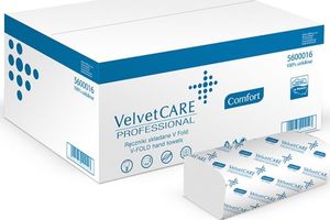 Velvet Ręczniki składane ZZ celulozowe VELVET Professional, 2-warstwowe, 3000 listków, 20szt., białe 1
