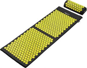 4fizjo Mata do akupresury z kolcami + poduszka 130x50 (czarno-żółta) 2