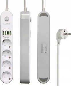 Listwa zasilająca LDNIO przeciwprzepięciowa 4 gniazda 2 m biała (SE4432) 2