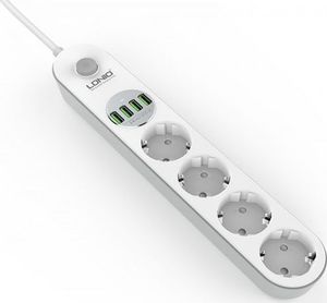 Listwa zasilająca LDNIO przeciwprzepięciowa 4 gniazda 2 m biała (SE4432) 5
