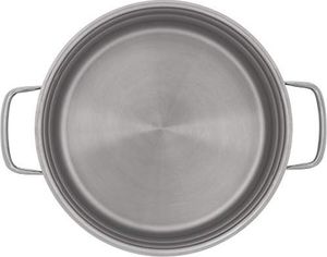 WMF Rondel WMF Compact Cuisine 24 cm, szklana pokrywa, patelnia 4,1 l, polerowana stal nierdzewna Cromargan, wewnętrzne skalowanie, możliwość układania w stosy, garnek indukcyjny, niepowlekany 5
