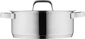 WMF Rondel WMF Compact Cuisine 24 cm, szklana pokrywa, patelnia 4,1 l, polerowana stal nierdzewna Cromargan, wewnętrzne skalowanie, możliwość układania w stosy, garnek indukcyjny, niepowlekany 8