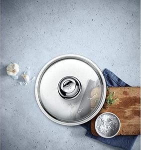 WMF Szklana pokrywa miski WMF, 20 cm, z metalową gałką, żaroodporne szkło, można myć w zmywarce 3