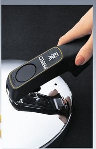 WMF WMF Idealna część zamienna uchwyt pokrywy części zamiennych, kompletny do pokrywy szybkowaru 3,0 l 4,5 l, 6,5 l 8,5 l, szybkowar 22 cm, plastik, czarny 4