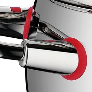 WMF Quality Jeden zestaw garnków, 5 sztuk, polerowana stal nierdzewna Cromargan, garnki ze szklaną pokrywą, garnki indukcyjne, garnek indukcyjny, otwór parowy, niepowlekany 7