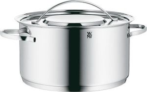 WMF Zestaw garnków WMF Gala Plus, sztuki 7, stal nierdzewna polerowana Cromargan, garnki z metalową pokrywką, garnki indukcyjne, garnek indukcyjny, niepowlekany 10