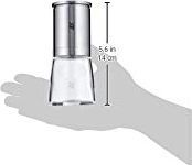 Młynek do przypraw WMF Zestaw młynek do soli i pieprzu WMF De Luxe, 2 sztuki, niewypełniony, 14 cm, stal nierdzewna Cromargan, szklany pojemnik, młynek ceramiczny, młynek do soli, pieprzu, papryczki chili 2