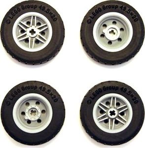 LEGO Lego Technic zestaw opon / felg 49,5 x 20 do modeli samochodów Lego (4 szt.) 1