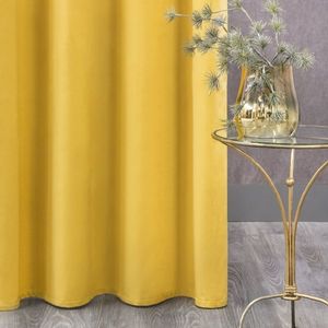 Eurofirany Zasłona Dekoracyjna Velvet Rosa Musztard 135x270 9