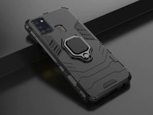 Alogy Etui Alogy Stand Ring Armor do Samsung Galaxy A21s czarne + Szkło 3mk uniwersalny 7