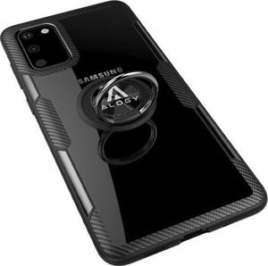 Alogy Etui Alogy Ring Holder Clear Armor do Samsung Galaxy S20 czarne + Szkło Alogy Full uniwersalny 4