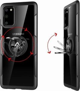 Alogy Etui Alogy Ring Holder Clear Armor do Samsung Galaxy S20 czarne + Szkło Alogy Full uniwersalny 6