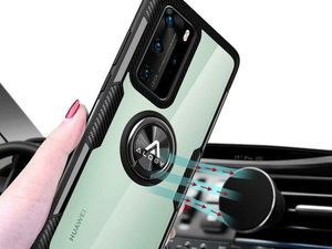 Alogy Etui Alogy Ring Holder Clear Armor do Huawei P40 Pro czarne + Szkło Alogy Full uniwersalny 2
