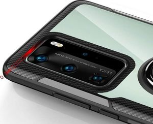 Alogy Etui Alogy Ring Holder Clear Armor do Huawei P40 Pro czarne + Szkło Alogy Full uniwersalny 5