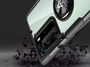 Alogy Etui Alogy Ring Holder Clear Armor do Huawei P40 Pro czarne + Szkło Alogy Full uniwersalny 10