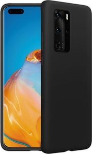 Alogy Etui silikonowe Alogy slim case do Huawei P40 Pro czarne + Szkło Alogy Full uniwersalny 5